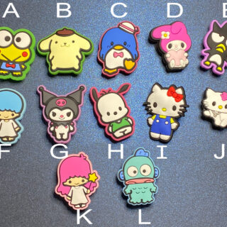 12PC Hello Kitty Shoe Charms - Soft PVC