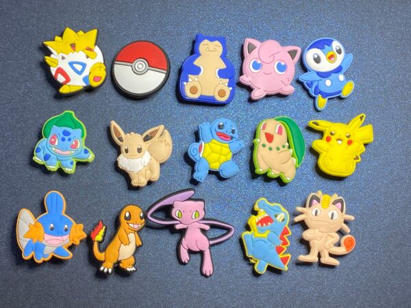 15PC Pokémon Soft PVC Shoe Croc Charms Jibbitz