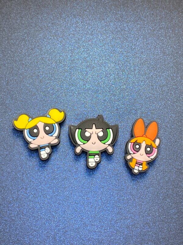 Power Puff Girls 3PC (B) Shoe Charms - Soft PVC