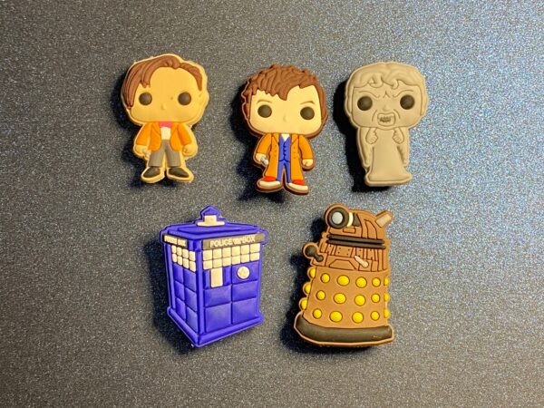 Dr Who 5PC Soft PVC Shoe Croc Charms