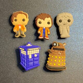 Dr Who 5PC Soft PVC Shoe Croc Charms