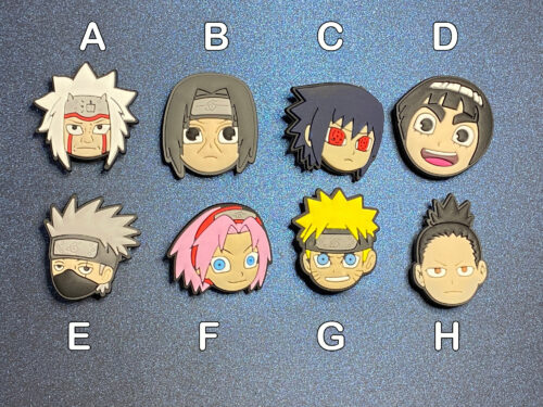 Naruto Heads - 8PC Shoe Charms - Soft PVC