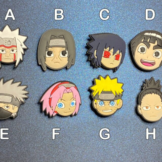 Naruto Heads - 8PC Shoe Charms - Soft PVC