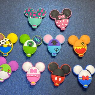 Disney Balloons 10PC Soft PVC Shoe Croc Charms
