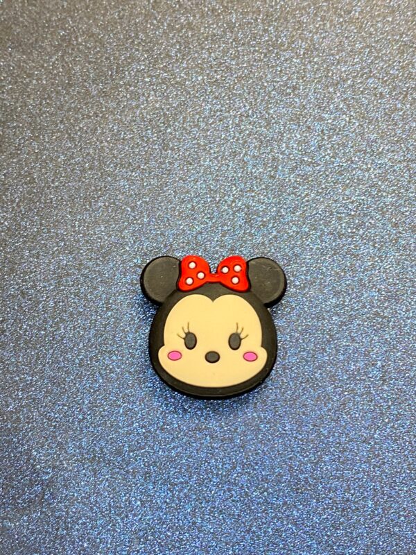 Miniature Mickey and Mini Mouse Head - 2PC Shoe Charms - Soft PVC - Image 2