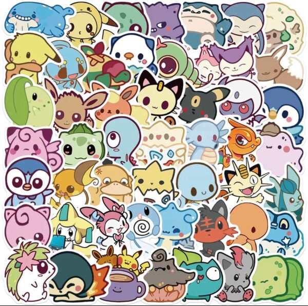 25/50 Count - Anime  Cartoon Baby Pokemon Character Vinyl Stickers