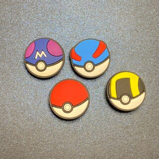 Pokémon Pokéball 4 PC Soft PVC Shoe Charms
