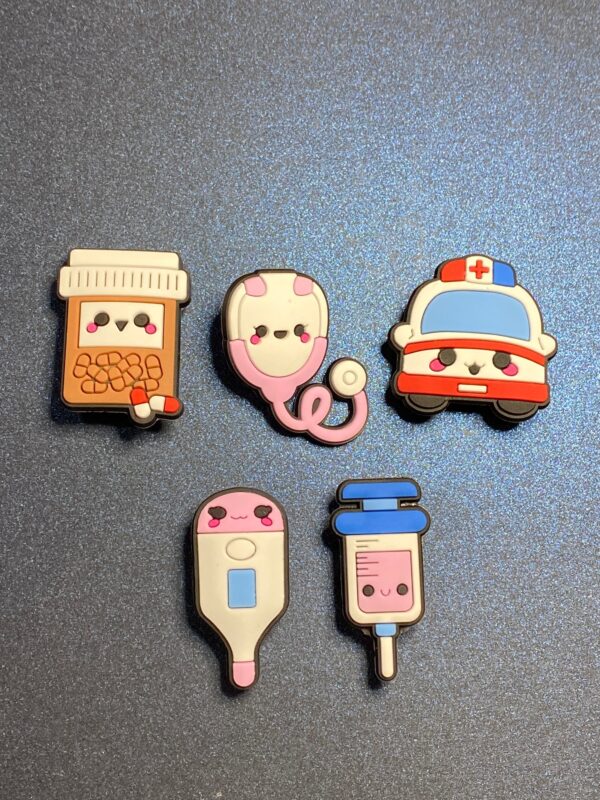 Medical Characters 5PC Soft PVC Shoe Croc Charms