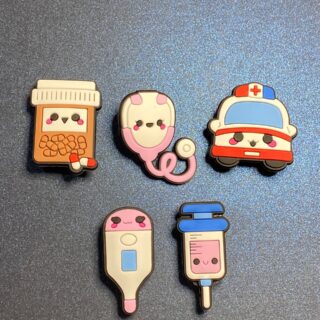 Medical Characters 5PC Soft PVC Shoe Croc Charms