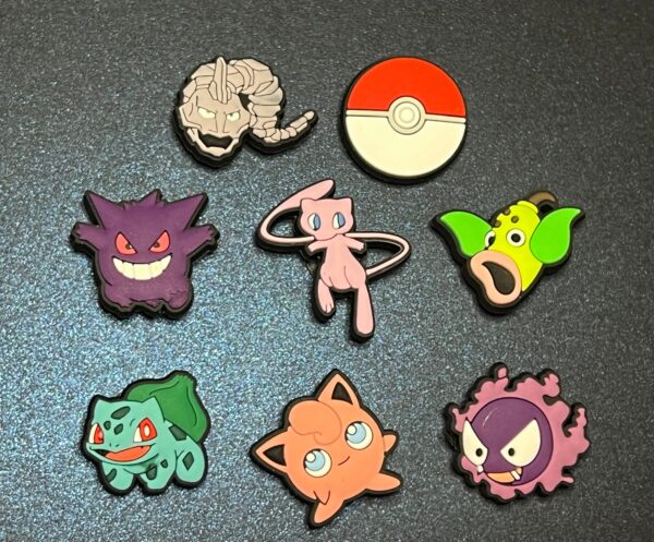 8PC Pokemon Soft PVC Shoe Charms