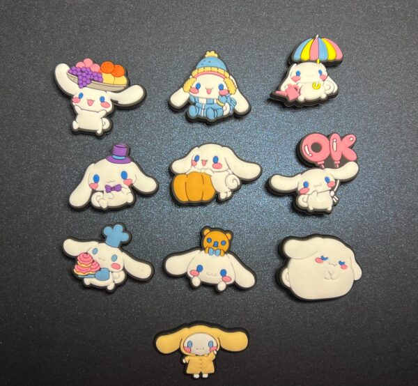10PC Cinnamoroll Soft PVC Shoe Croc Charms Jibbitz