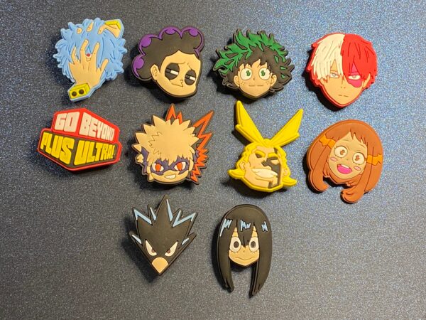 My Hero Academia Go Beyond Plus Ultra 10PC Soft PVC Shoe Croc Charms