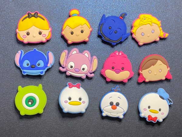 Disney Character Heads Set B - 12PC Soft PVC Shoe Croc Charms