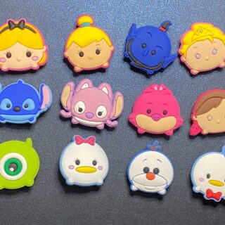 Disney Character Heads Set B - 12PC Soft PVC Shoe Croc Charms