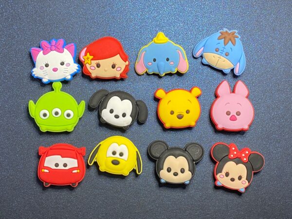 Disney Character Heads Set C - 12PC Soft PVC Shoe Croc Charms