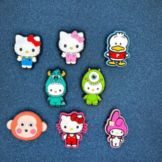 Hello Kitty 1PC Soft PVC Shoe Croc Charms Jibbitz
