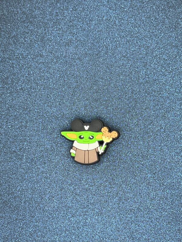 1PC Grogu Baby Yoda with Mickey Hat and Candy Croc Shoe Charm