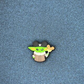 1PC Grogu Baby Yoda with Mickey Hat and Candy Croc Shoe Charm