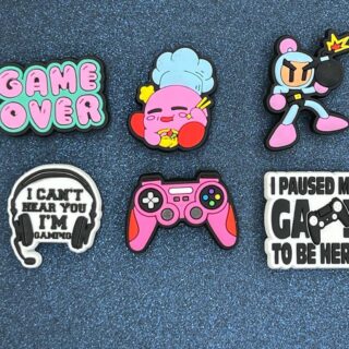 1PC  Gaming Sign, Bomberman, Kirby, Soft PVC Shoe Croc Charm