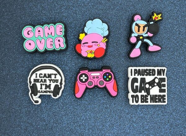 1PC  Gaming Sign, Bomberman, Kirby, Soft PVC Shoe Croc Charm