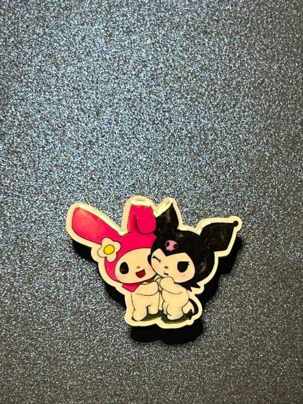 Kuromi and My Melody 2PC Shoe Croc Charms - RESIN - Image 2