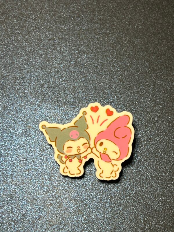 Kuromi and My Melody 2PC Shoe Croc Charms - RESIN - Image 3