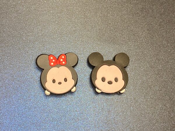 Disney Mickey and Minnie Mouse 2 PC Soft PVC Shoe Croc Charms