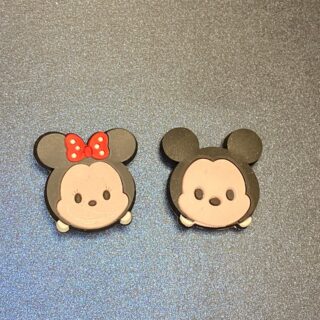 Disney Mickey and Minnie Mouse 2 PC Soft PVC Shoe Croc Charms