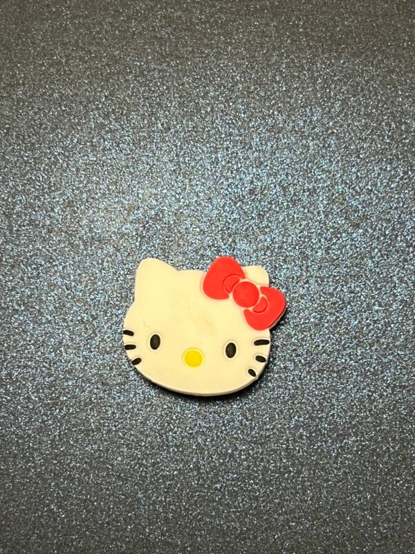 Pink and Red Bow Hello Kitty 2PC Soft PVC Shoe Croc Charms - Image 2