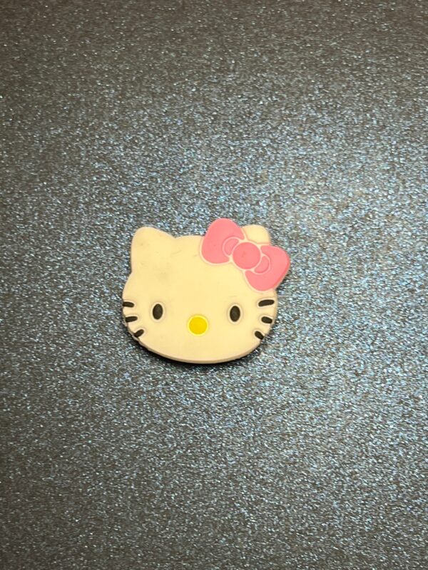 Pink and Red Bow Hello Kitty 2PC Soft PVC Shoe Croc Charms - Image 3