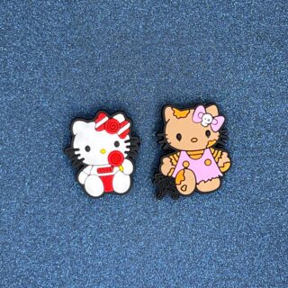 Hello Kitty Lollypop and Zombie 2PC Soft PVC Shoe Croc Charms