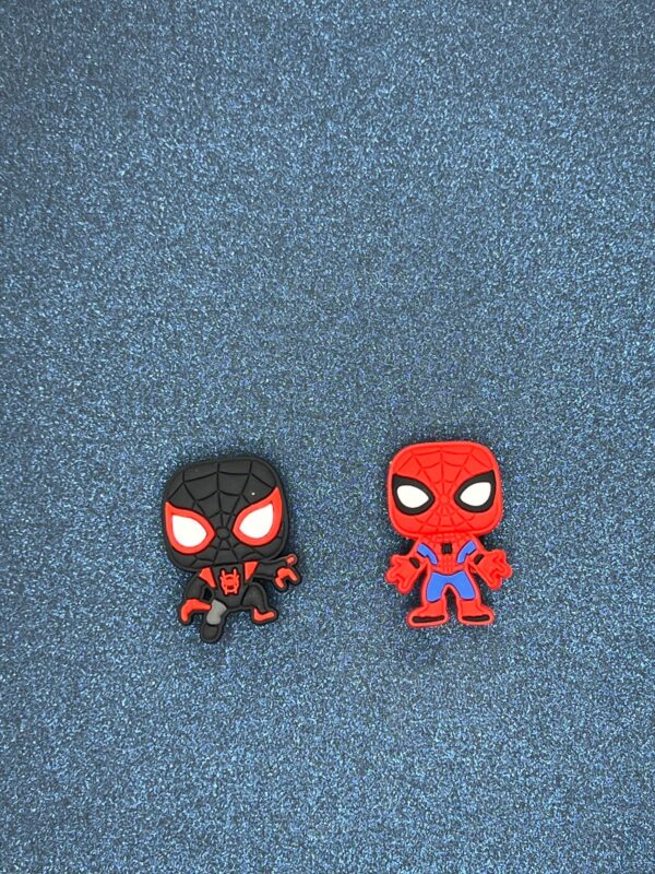 2PC Spiderman Miles Morales Soft PVC Croc Shoe Charms