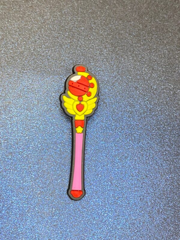 Sailor Moon and Wand 2PC Soft PVC Shoe Croc Charms - Image 2