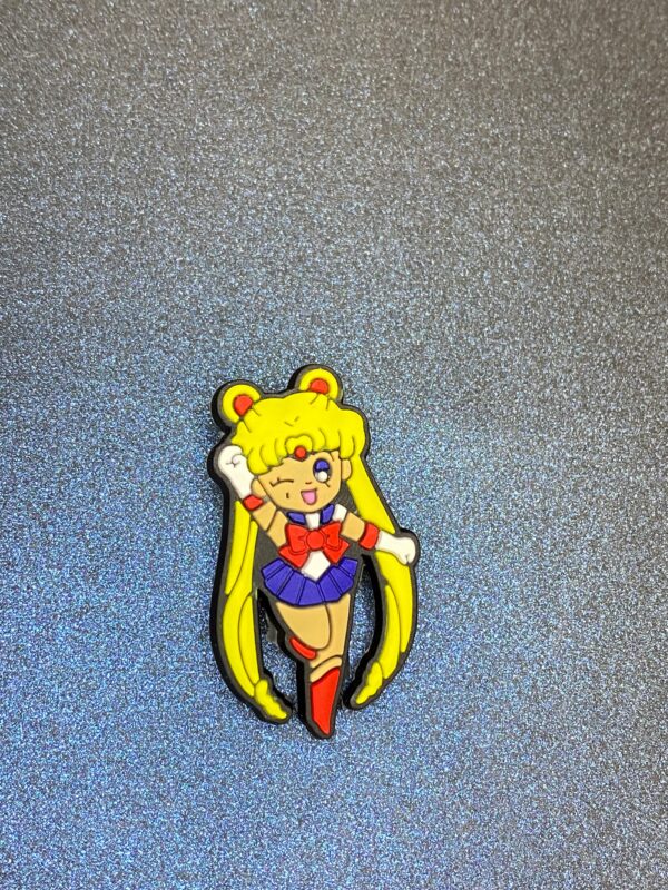 Sailor Moon and Wand 2PC Soft PVC Shoe Croc Charms - Image 3