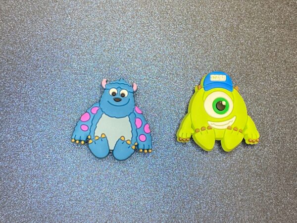 2PC Monsters Inc Mike and James Soft PVC Shoe Croc Charms