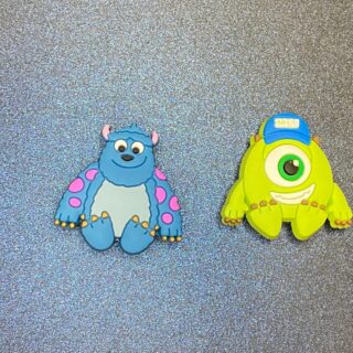 2PC Monsters Inc Mike and James Soft PVC Shoe Croc Charms