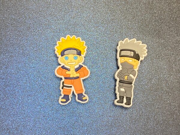 Naruto & Kakashi 2PC Soft PVC Shoe Croc Charms