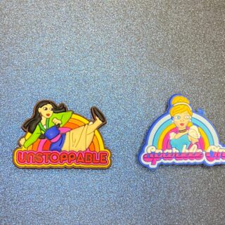 2PC Disney Mulan & Cinderella Soft PVC Shoe Croc Charms