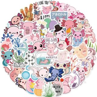 25/50 Count - Axolotls Animal Random Vinyl Stickers