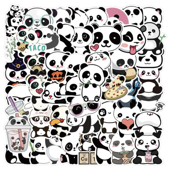 25/50 Count - Random Panda Vinyl Stickers