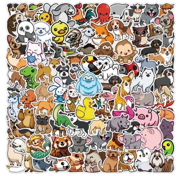 25/50 Count - Random Animal Vinyl Stickers