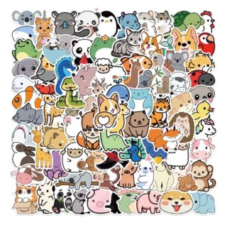 25/50 Count - Cute Kawaii Animal Vinyl Stickers (B)