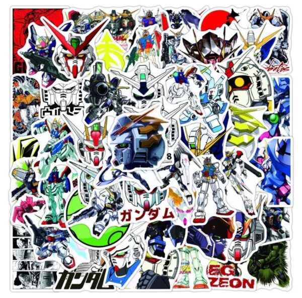 25/50 Count - Gundam Anime Random Character Vinyl Stickers
