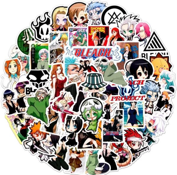 25/50 Count - Bleach Anime Character Vinyl Stickers