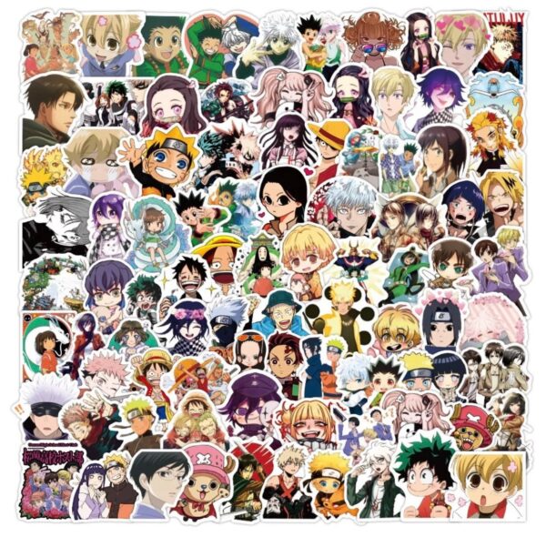 25/50 Count - Assorted Random Anime Character Vinyl Stickers
