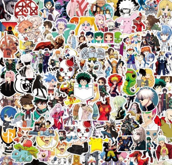 25/50 Count - Assorted Random Anime Character Vinyl Stickers - Image 2