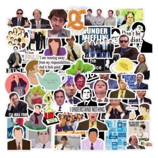 25/50 Count - The Office Random Character Vinyl Stickers TV Show