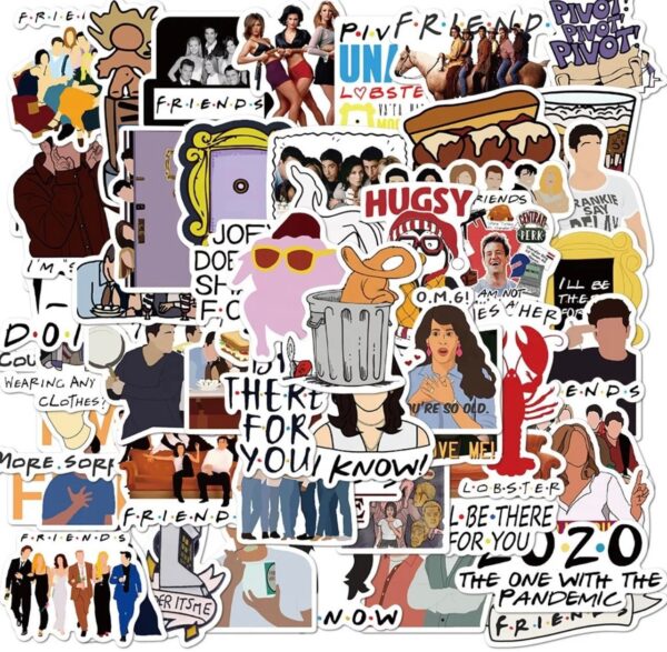 25/50 Count - Friends Random Character Vinyl Stickers TV Show