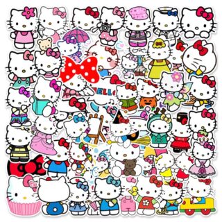 25/50 Count - Hello Kitty Japanese Character Vinyl Stickers
