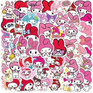 25/50 Count - My Melody Sanrio Hello Kitty Vinyl Stickers